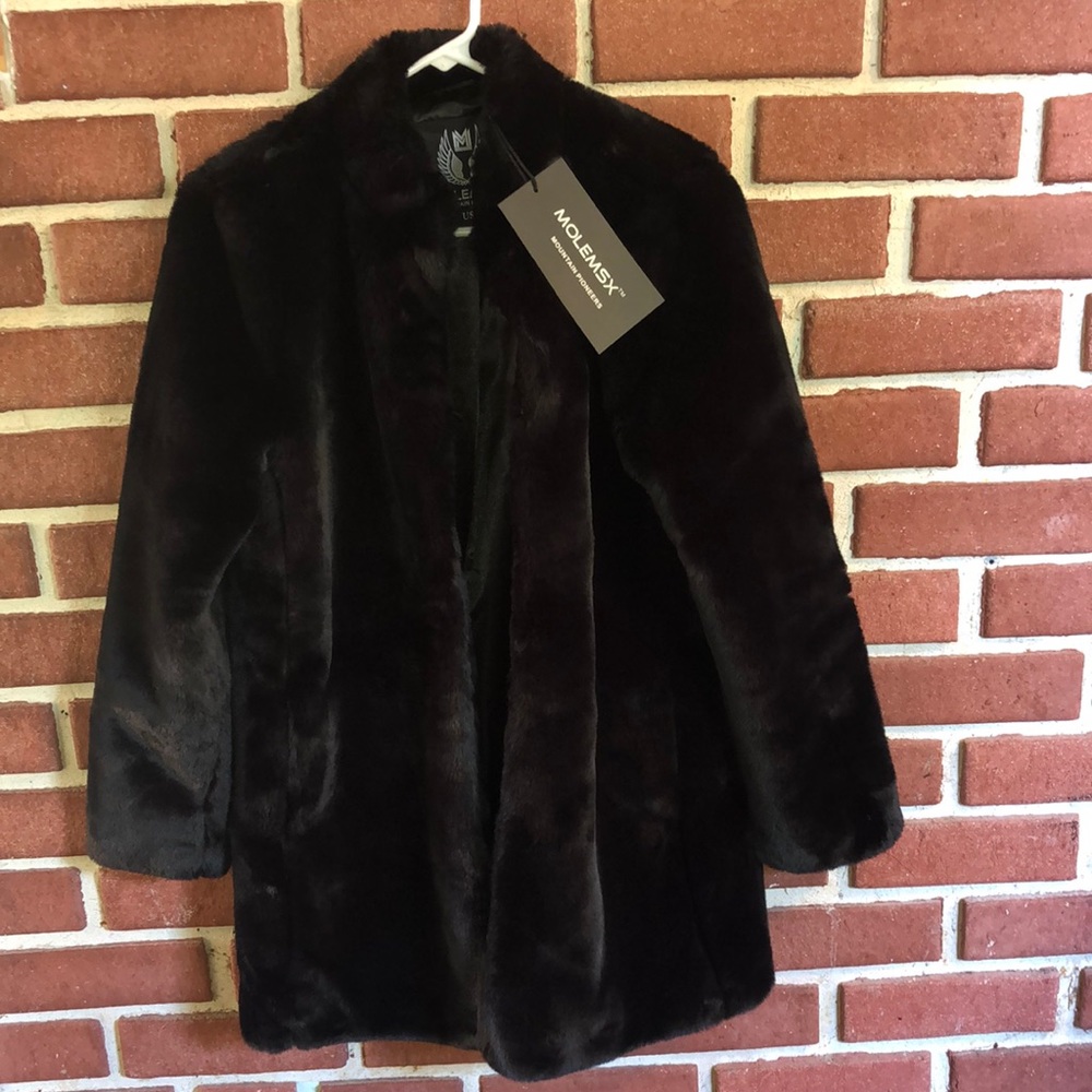 Molemsx Black Faux Fur Jacket